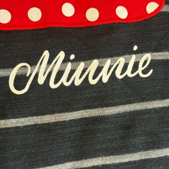 Disney Parks Minnie Mouse Red Polka Dot High Heel Striped Lightweight Sweater L - Picture 6 of 10